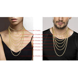 Stainless Steel 3.5mm Diamond Cut Link Curb Chain Necklace for Women Men