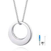 Sterling Silver Circle of Life Eternity Memorial Urn Necklace Always with me Cremation Jewelry Pendant Necklaces for ashes