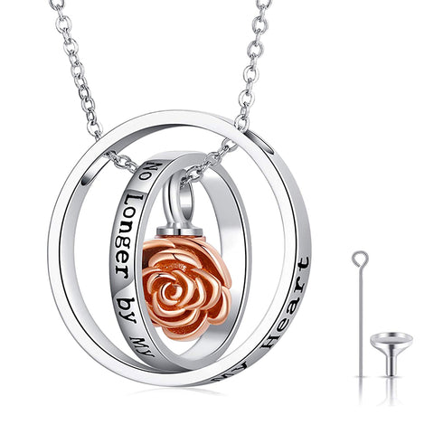 Sterling Silver Sunflower Rose Dog Paw Tree of life Urn Necklace for Ashes