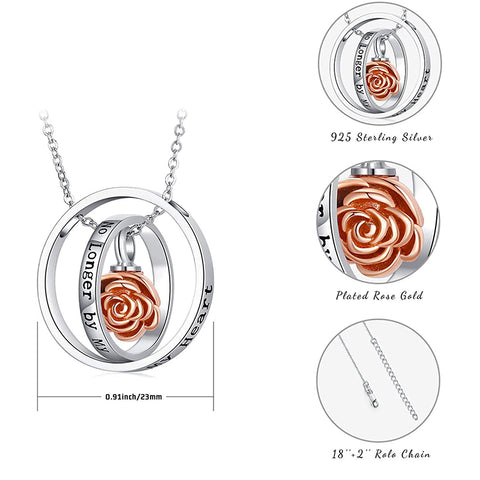 Sterling Silver Sunflower Rose Dog Paw Tree of life Urn Necklace for Ashes