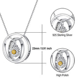 Sterling Silver Sunflower Rose Dog Paw Tree of life Urn Necklace for Ashes