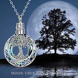 Sterling Silver Crystal Tree of Life Urn Necklaces for Ashes