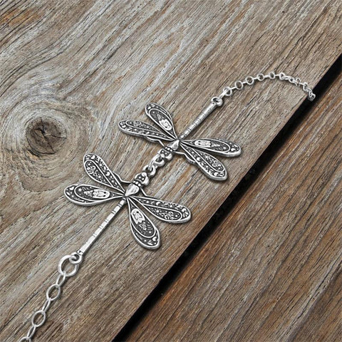 Sterling Silver Dragonfly Single Layer Anklet