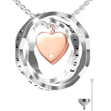 Sterling Silver Heart Urn Necklace For Ashes With Engraved