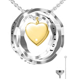 925 Sterling Silver Keepsake Jewelry Cremation Pendant Urn Necklace For Ashes You Are Always In My Heart I Love You Forever