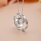 925 Sterling Silver Keepsake Jewelry Cremation Pendant Urn Necklace For Ashes You Are Always In My Heart I Love You Forever