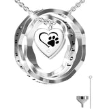 Sterling Silver Heart Urn Necklace For Ashes With Engraved