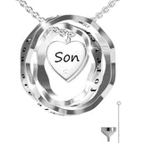 Sterling Silver Heart Urn Necklace For Ashes With Engraved