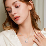 Cremation Jewelry 925 Sterling Silver Teardrop Urn Necklace For Ashes Heart Shape Memorial Keepsake Pendant For Ashes