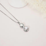 Sterling Silver Infinity Heart Urn Necklace for Ashes