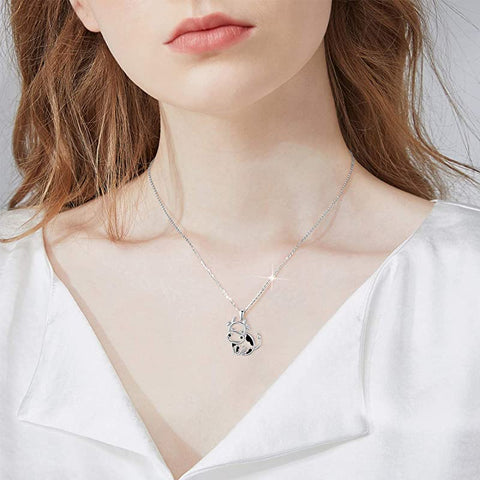 Sterling Silver Cow Pendant Necklace