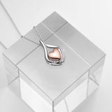 Cremation Jewelry 925 Sterling Silver Teardrop Urn Necklace For Ashes Heart Shape Memorial Keepsake Pendant For Ashes