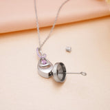 925 Sterling Silver Ash Necklace Crystal Teardrop CZ Keepsake Pendant Infinity Urn Necklace for Ashes Cremation Jewelry