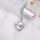 Custom Engraved Ashes Urn Necklace Birthstone Heart-shaped Month Birthday Stone Keepsakes for Ashes Cremation Jewelry