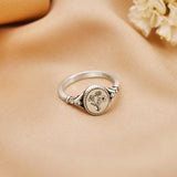 Sterling Silver Personalized  Birth Flower Ring Bouquet Nature Ring