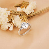 Sterling Silver Personalized  Birth Flower Ring Bouquet Nature Ring