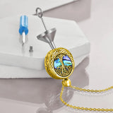 Tree of Life Urn Necklaces for Ashes Sterling Silver Abalone Shell Tree of Life Cremation Jewelry Memory Gift for Women