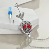 Tree of Life Urn Necklaces for Ashes Sterling Silver Abalone Shell Tree of Life Cremation Jewelry Memory Gift for Women