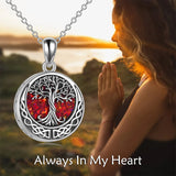 Tree of Life Urn Necklaces for Ashes Sterling Silver Abalone Shell Tree of Life Cremation Jewelry Memory Gift for Women