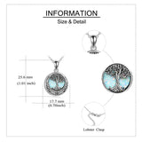 Tree of Life Urn Necklaces for Ashes Sterling Silver Abalone Shell Tree of Life Cremation Jewelry Memory Gift for Women