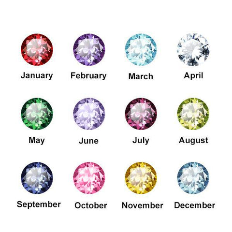 Sterling Silver AAA CZ  Birthstone Charm