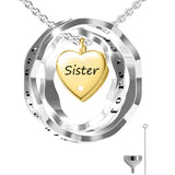 925 Sterling Silver Keepsake Jewelry Cremation Pendant Urn Necklace For Ashes You Are Always In My Heart I Love You Forever