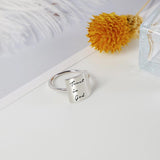 Sterling Silver Inspirational Ring Engraved with Faith over Fear