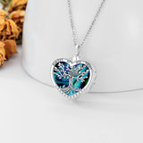 Tree of Life Urn Necklaces for Ashes Sterling Silver Abalone Shell Tree of Life Cremation Jewelry Memory Gift for Women