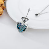 Tree of Life Urn Necklaces for Ashes Sterling Silver Abalone Shell Tree of Life Cremation Jewelry Memory Gift for Women