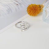 Sterling Silver Inspirational Ring Engraved with You are Loved