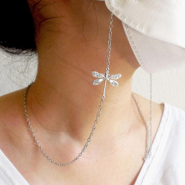 Dragonfly Face Mask Chain Mask Necklace Face Mask Holder– romanticwork