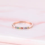 Sterling Silver Personalized Birthstone Ring