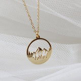 Sterling Silver Mountain Pendant Necklace