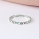 Sterling Silver Personalized Birthstone Ring