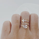 925 Sterling Silver World Map Ring with Airplane Travel Ring World Ring Travel Gifts For Women Adventure Ring Gift