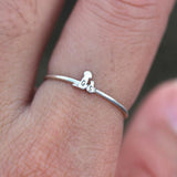 Sterling Silver Personalized Initial Dog and Cat Animal Ring