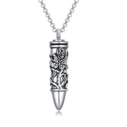 Sterling Silver Bullet Butterfly Rose Dragon Eagle Jesus Urn Necklace for Ashes