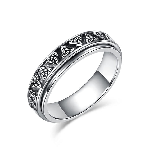 Sterling Silver Celtic Knot Spinner Ring