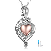 Sterling Silver Grandma Infinity Love Heart Urn Necklace for Ashes