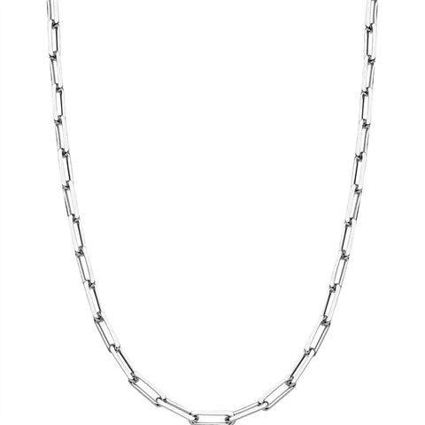 Sterling Silver 3mm 5mm Paperclip Link Chain Necklace