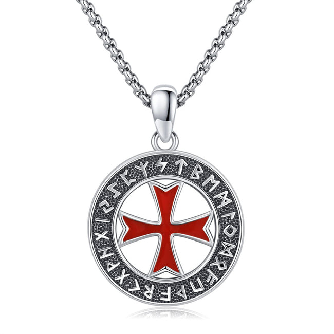 Knights Templar Commandery Necklace - Zirconia Cross | Bricks Masons