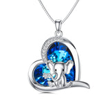 Sterling Silver Crystal Elephant Pendant Necklace