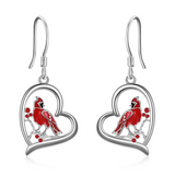 Cardinal Earrings for Women Sterling Silver Animals Dangle Drop Earrings Jewelry Gifts for Girls