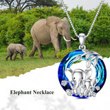 Sterling Silver Crystal Elephant Pendant Necklace