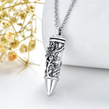 Sterling Silver Bullet Butterfly Rose Dragon Eagle Jesus Urn Necklace for Ashes