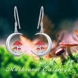 Mushroom Earrings 925 Sterling Silver Mushroom Jewelry Gifts for Women Girls