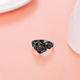 925 Sterling Silver Rose Flower Cremation Urn Ring Ashes Cremation Keepsake Ring Jewelry