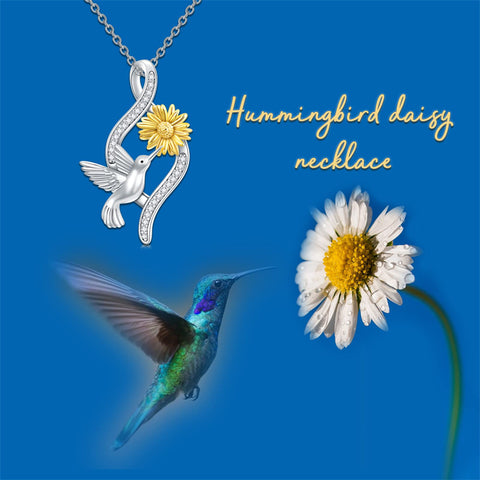 Sterling Silver Hummingbird Pendant Necklace for Women Girls