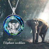 Sterling Silver Crystal Elephant Pendant Necklace