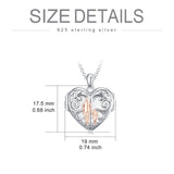 Sterling Silver Father Daughter Locket Pendant Custom Personalized Photo Necklace